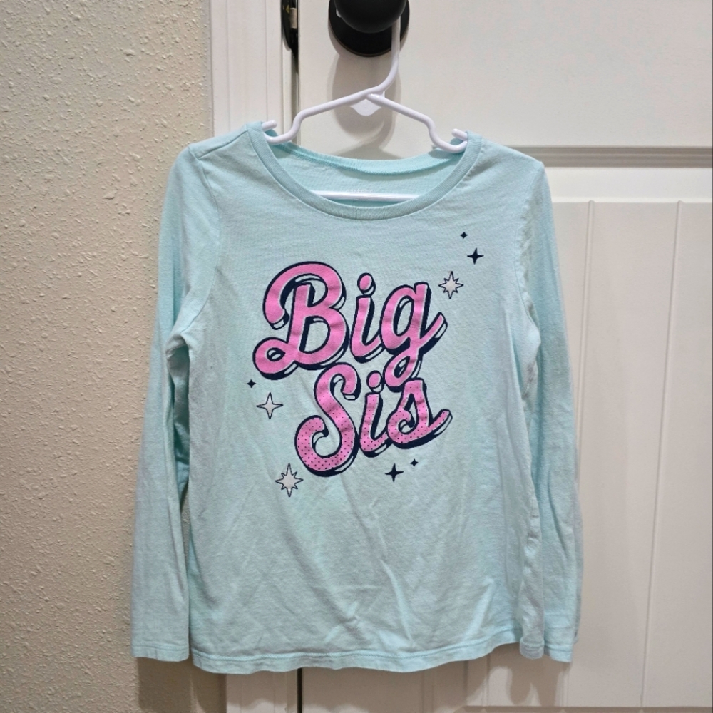 Carter's Blue and Pink Long Sleeve Tee Big Sis